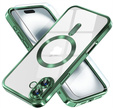 Tok iPhone 16 Plus-hoz, Electro MagSafe, zöld + üveg a képernyőhöz