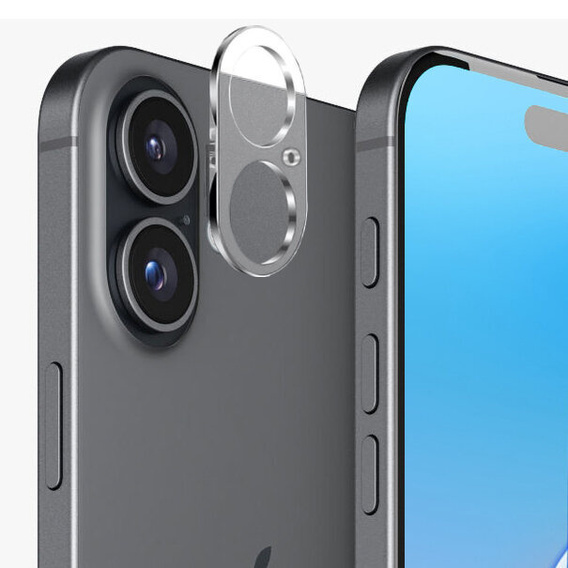 Edzett kameraüveg iPhone 16 / 16 Plus, átlátszó