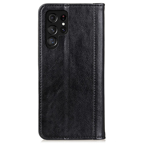 Telefontok a Samsung Galaxy S24 Ultra, Wallet Litchi Leather, fekete