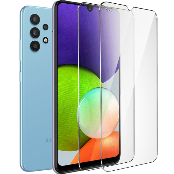 2x edzett üveg a Samsung Galaxy A22 5G, ERBORD 9H Hard Glass a képernyőn