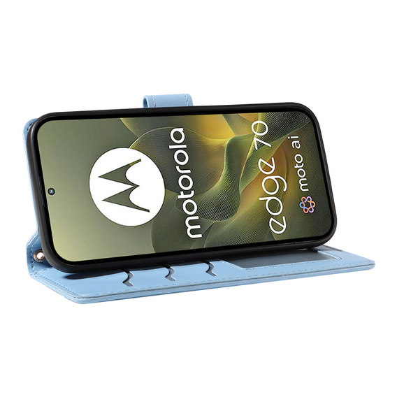 Rhombus Crossbody bőr flip tok Motorola Edge 70 készülékhez