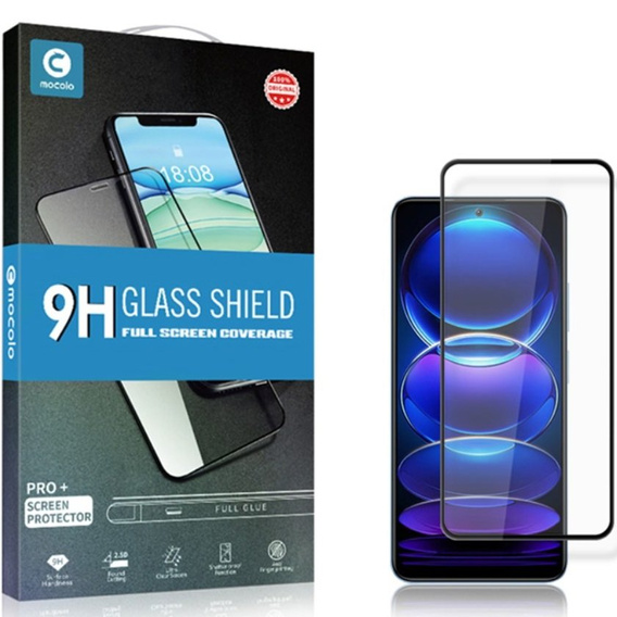 Mocolo Full Glue edzett üveg a következőkhöz Xiaomi Poco X5 Pro 5G, fekete keret