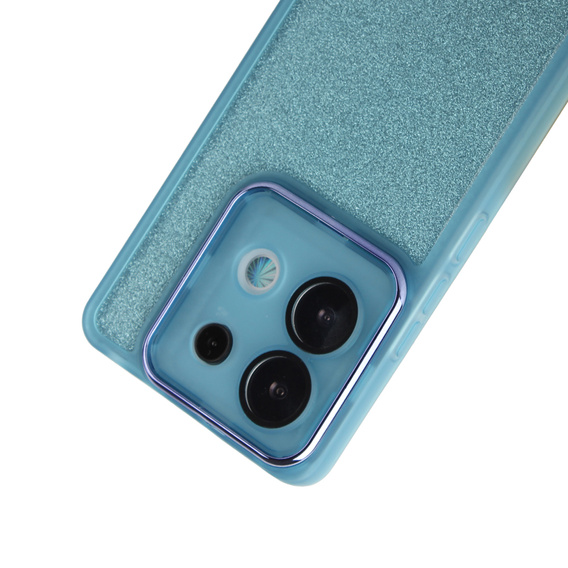 Tok Xiaomi Redmi Note 13 5G, Glittery Powder, kék + 9H edzett üveg