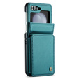 CASEME flip tok Samsung Galaxy Z Flip5 5G, Litchi Wallet, zöld
