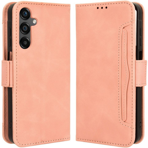 Pattintható tok a Samsung Galaxy M55 5G, Card Slot, rózsaszín