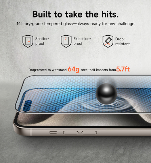 2x SURITCH edzett üveg iPhone 15 Pro Max készülékhez