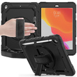 Páncélozott tok iPad 10.2" 2021/2020/2019 (9/8/7 gen.) iPad Pro 12.9 1, védő 360, hely a tollnak, fekete