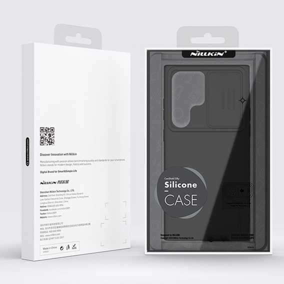 Tok Samsung Galaxy S23 Ultra, páncélozott Nillkin, CamShield Pro, fekete