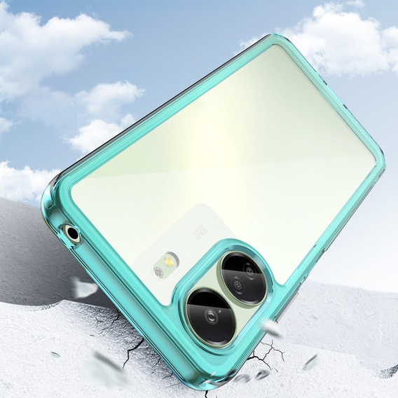 Telefontok a Xiaomi Redmi 13C / Poco C65, Fusion Hybrid, átlátszó / kék