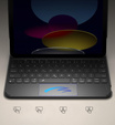 Billentyűzet tok iPad 11" 2025 A16 (11 gen.) / iPad 10.9" 2022 (10 gen.), Dexnor Magnetic Keyboard Touchpad, fekete