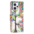 Pattintható tok a Motorola Moto G53 5G / G23 / G13, Wallet, tree of life, fehér