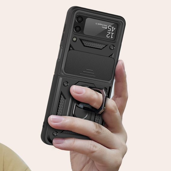 Telefontok a Samsung Galaxy Z Flip 4 5G, CamShield Slide, fekete