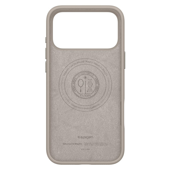 Spigen tok iPhone 17 Pro Max készülékhez, Silicone Fit MagSafe, Stone