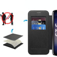 Pattintható tok a Samsung Galaxy S25+ Plus, RFID Wallet MagSafe CamShield, fekete