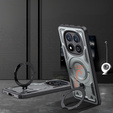 tok Xiaomi Redmi Note 14 Pro 5G /  Poco X7 5G, katonai MagSafe, szürke + 9H Glass