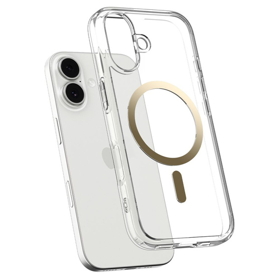 Spigen tok iPhone 17 készülékhez, Ultra Hybrid MagSafe, átlátszó/arany