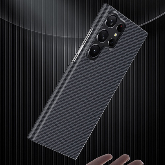 Tok Samsung Galaxy S23 Ultra, Aramid Fiber Cover, fekete