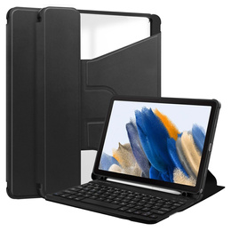 Billentyűzet tok Samsung Galaxy Tab A9+, Rotary 360° Leather, fekete