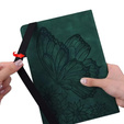 Telefontok a Lenovo Tab M9, Wallet Pen Slot, butterflies, barna