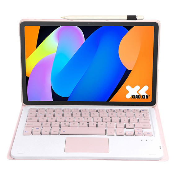 Touchpad Bluetooth billentyűzet tok Lenovo Idea Tab 11" 2025 TB336FU TB336ZU TB336ZU, rózsaszínű