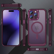 Tok iPhone 14 Pro Max, ERBORD Impact Guard, MagSafe, bordó