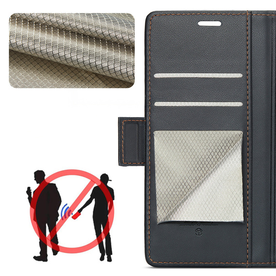 CASEME Litchi pénztárca flip tok Samsung Galaxy Z Fold7 5G számára