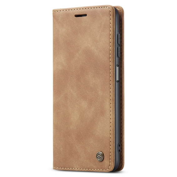 CASEME tok Samsung Galaxy M33 5G, Leather Wallet Case, barna