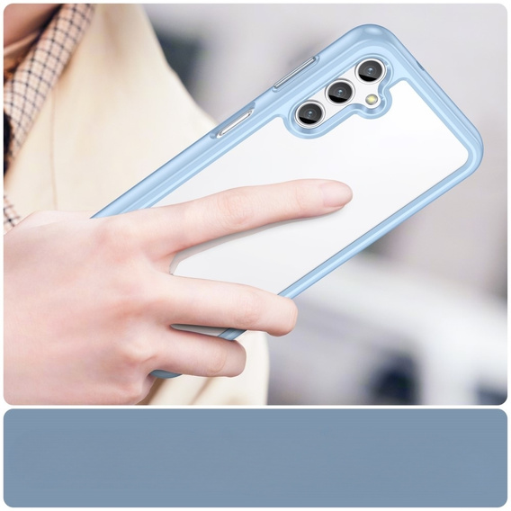 Telefontok a Samsung Galaxy A14 4G/5G, Fusion Hybrid, átlátszó / kék
