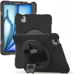 Páncélozott tok Apple iPad Air 11" 6 gen. 2024 (A2902 iPad Pro 12.9 1, védő 360, hely a tollnak, fekete