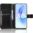 Pattintható tok a Honor 90 Lite 5G, Crazy Horse Wallet, fekete