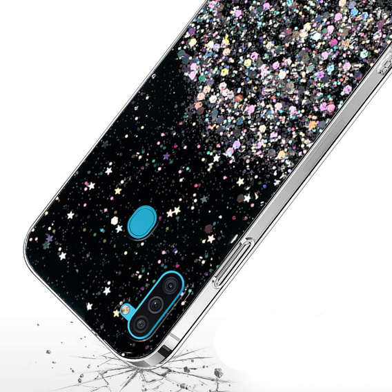 Telefontok a Samsung Galaxy A11 / M11, Glittery, fekete