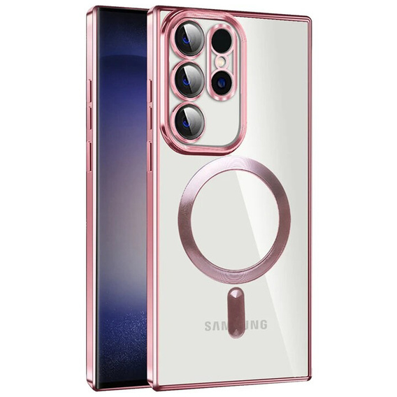 Telefontok a Samsung Galaxy S22 Ultra, MagSafe Hybrid, rózsaszín rose gold
