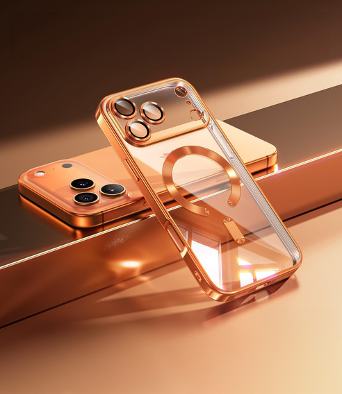 Electro MagSafe tok iPhone 17 Pro készülékhez, narancssárga színű
