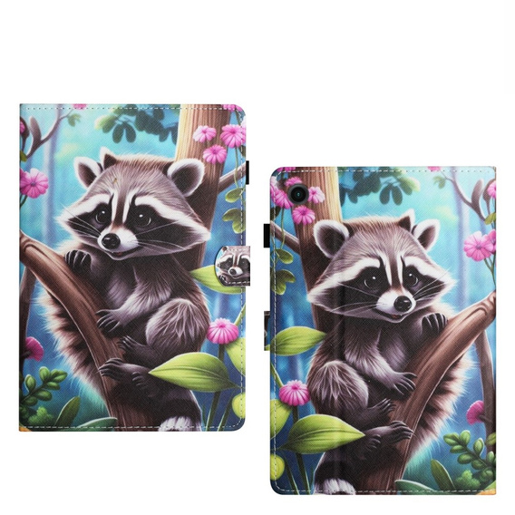 Tok Lenovo Tab M10 10.1 Gen 3, pánttal, raccoon