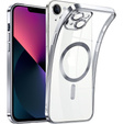Tok iPhone 13-hoz, Electro MagSafe, ezüst + üveg a képernyőhöz