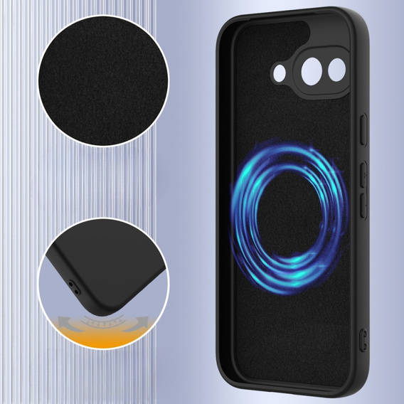 Telefontok a Google Pixel 9A, Silicone MagSafe, fekete