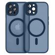 Tok iPhone 16 Pro-hoz, MagSafe, ERBORD Matt Case, tengerészkék + képernyőüveg