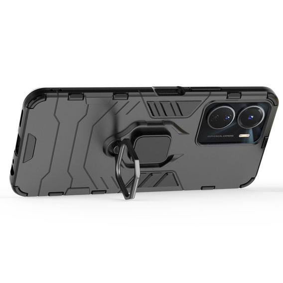 Telefontok a Vivo Y16 4G, Kickstand Ring, fekete