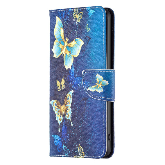 Pattintható tok a TCL 40 NxtPaper, Wallet, Butterflies kék
