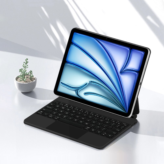 Billentyűzet tok iPad Air 11" 2024, Magnetic Keyboard Touchpad, fekete