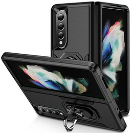 Páncélozott telefontok a do Samsung Galaxy Z Fold 4 5G, Nox Case Ring, fekete