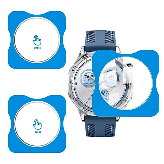2x ERBORD edzett üveg a Huawei Watch GT 5 41mm-es órájához, rögzítőkerettel
