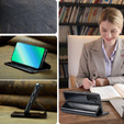 Pattintható tok a Samsung Galaxy S23, ERBORD Waxy Wallet, fekete