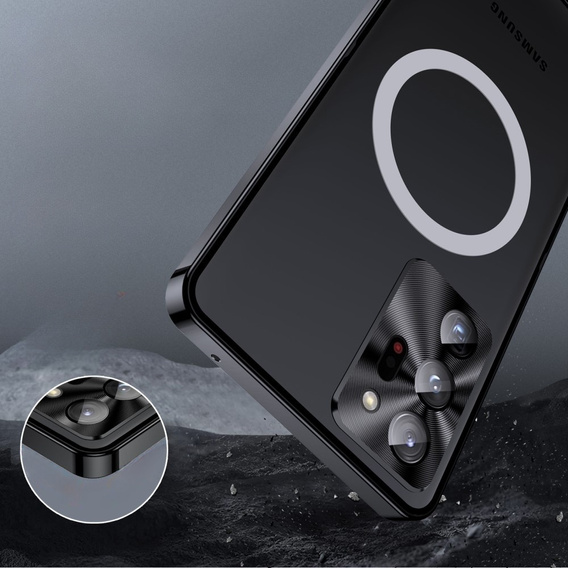 Kameravédő tok Samsung Galaxy Note 20 Ultra, CamShield MagSafe, átlátszó / fekete