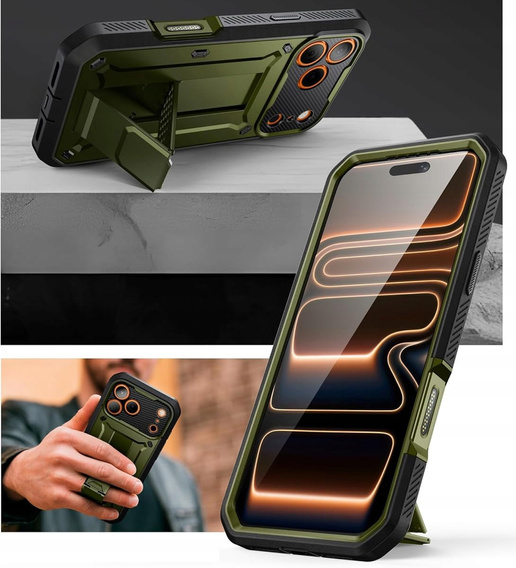 Supcase tok iPhone 17 Pro Max-hoz, Unicorn Beetle Pro, Guldan