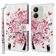 Pattintható tok a Xiaomi Redmi 13C / Poco C65, Wallet, Cat & Tree