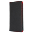 Pattintható tok a Samsung Galaxy S24 FE, Litchi Skin Grain, fekete