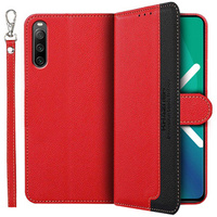 Pattintható tok a Sony Xperia 10 IV, KHAZNEH RFID Case, piros