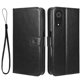 Pattintható tok a Cubot P60, Crazy Horse Wallet, fekete