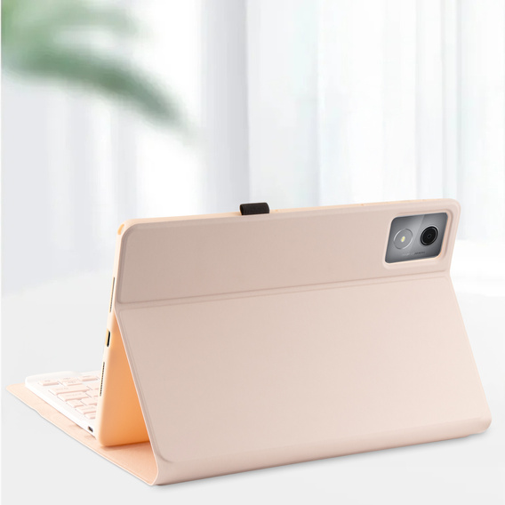 Bluetooth billentyűzet tok a Lenovo Tab K11 Plus-hoz - rózsaszínű